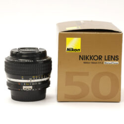 USED Nikon 50mm F1.2 AiS STK: 43400 Mostly Mint Minus & Boxed